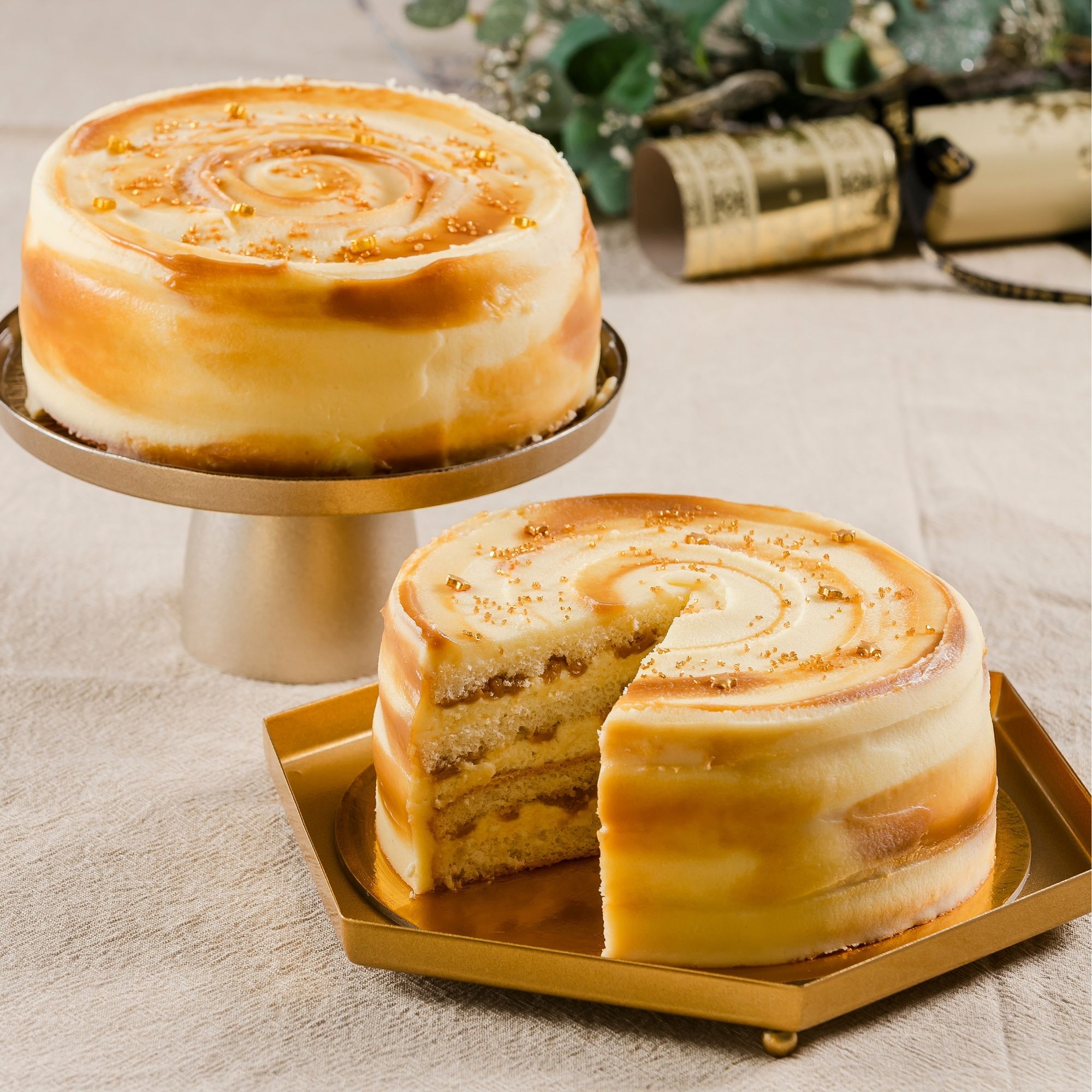 Salted Caramel Swirl Cake