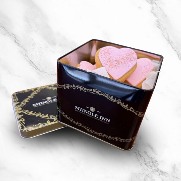 Heart Biscuits (5 x Biscuits in a Branded Tin) - Nine Telethon supporting Mater Miracles